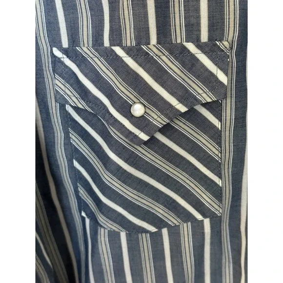 Plains Western Shirt Mens XLarge ~ Pearl Snap Short Sleeve Cowboy - Picture 4 of 5